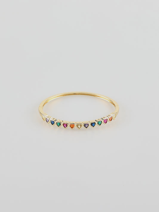 Vibrant Love Heart Bangle