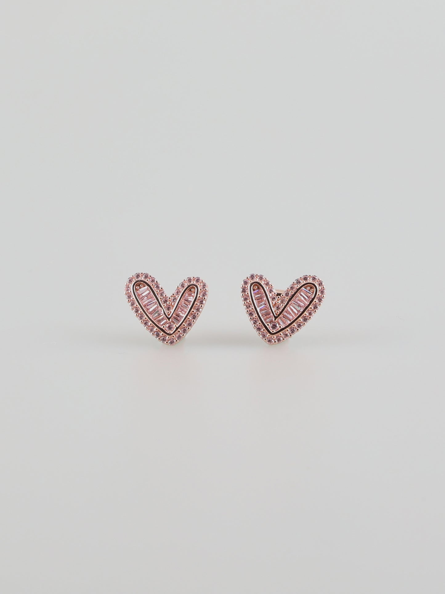 Pink Heart Sparkle Earrings