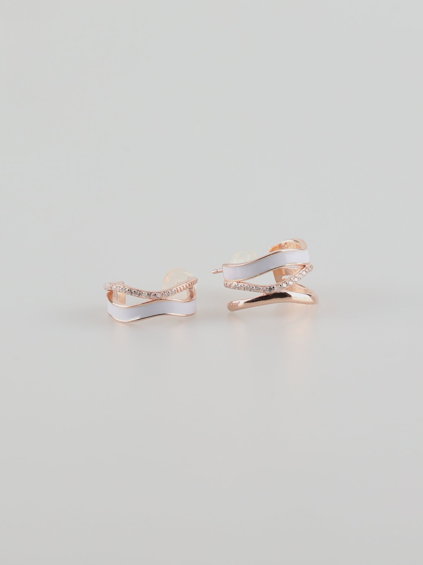 Artisanal Rose Gold Flow Earrings