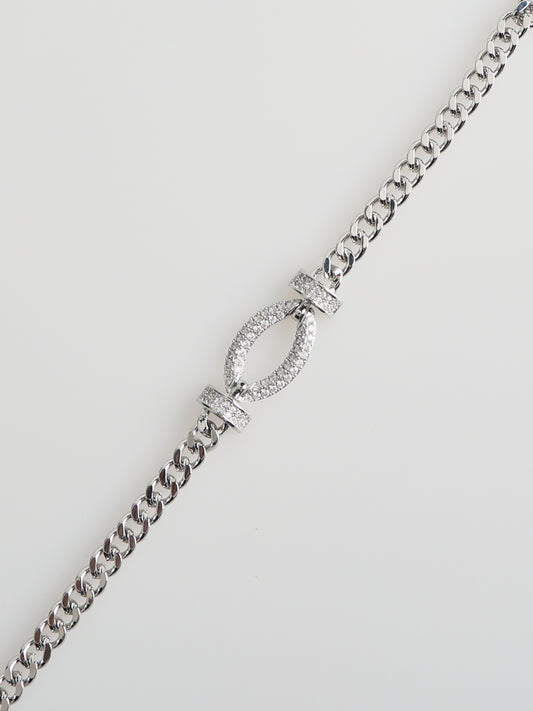 Radiant Oval Hollow Bracelet