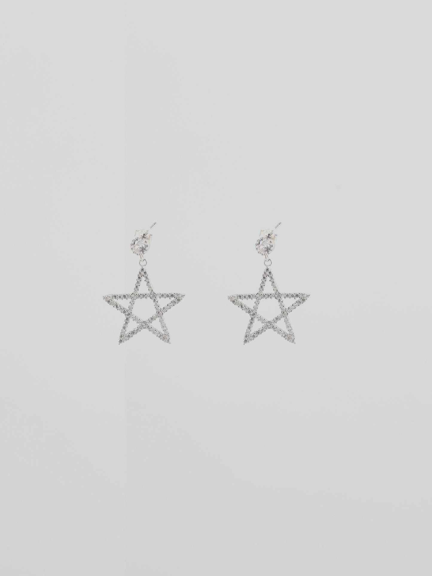 Pentagram Crystal Earrings