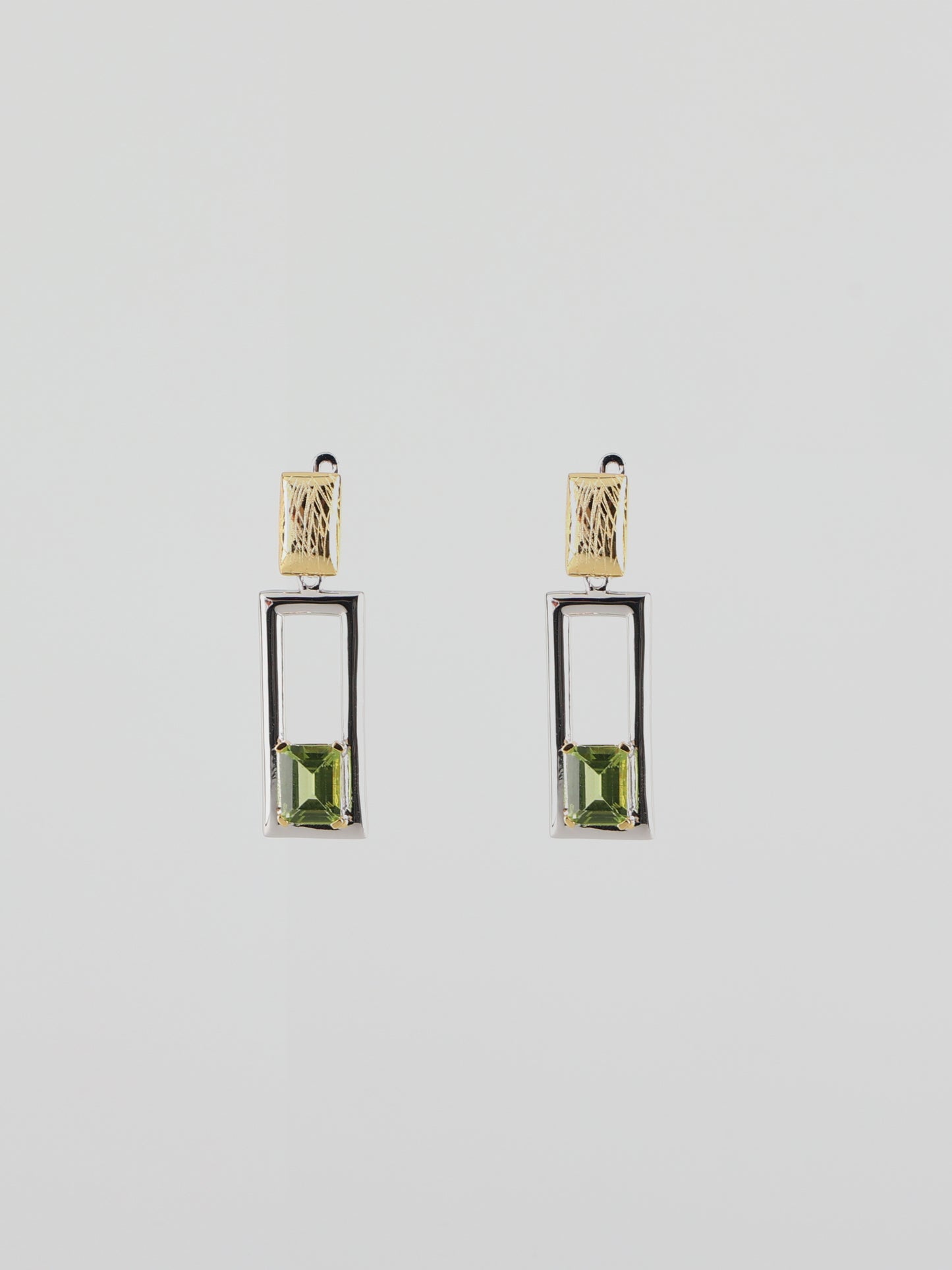 Square Emerald Earrings